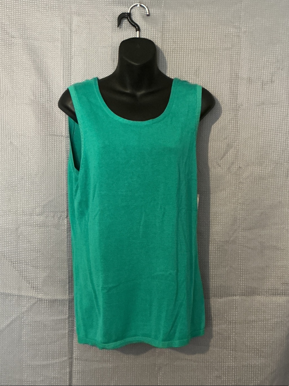 Coldwater Creek Bright Teal Knit Scoop Neck Tank